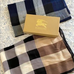 TWO Burberry Designer Scarves